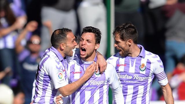 Plano celebra el tanto ante el Celta de Vigo.