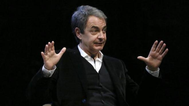 Zapatero durante una conferencia. (Foto: EFE)