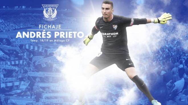 Bienvenida del Leganés a Andrés Prieto.