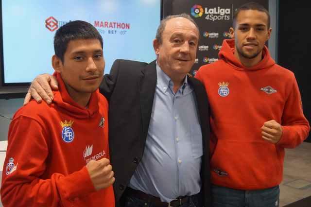 Jordán Camacho, José Luis Celaya y Jon Jader Obregón, quien se perdió la jornada de Valladolid.