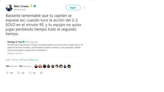 Crítica de Marc Crosas a Jorge Molina.