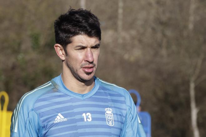 Champagne en un entrenamiento esta temporada (Foto: Luis Manso).