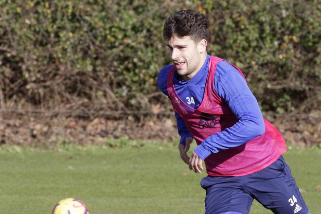 Jimmy en un entrenamiento esta temporada (Foto: Luis Manso).