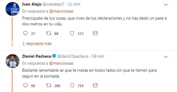 Respuestas de Iván Alejo y Pacheco a Marc Crosas.