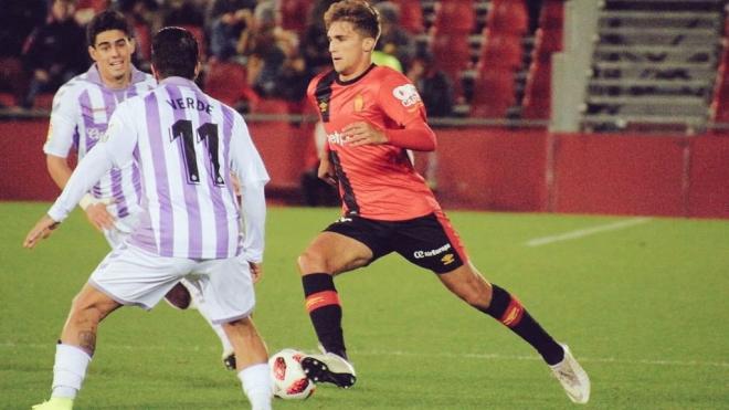 Pablo Ramón, ante el Valladolid.