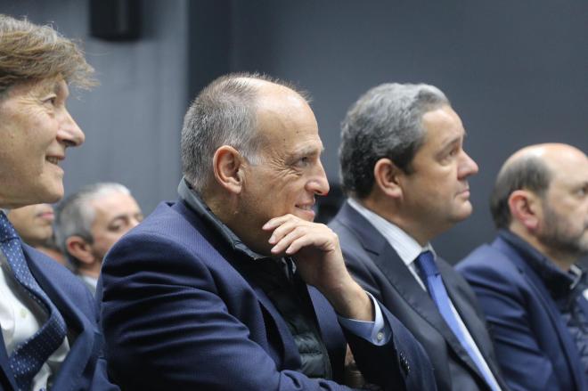 Javier Tebas, en el acto de presentación de la segunda fase LaLiga Genuine (Foto: Iris Miquel).