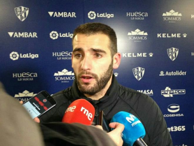 Antoñito Regal, en la comparecencia realizada tras la dura derrota ante la SD Huesca.