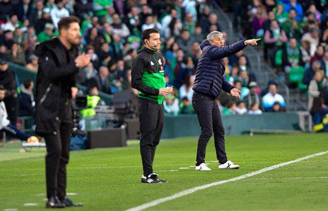 Setién, ante el Atlético (Foto: Kiko Hurtado).