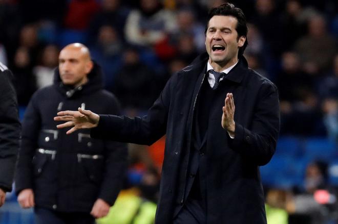 Santiago Solari, en el Real Madrid-Alavés (Foto: EFE).