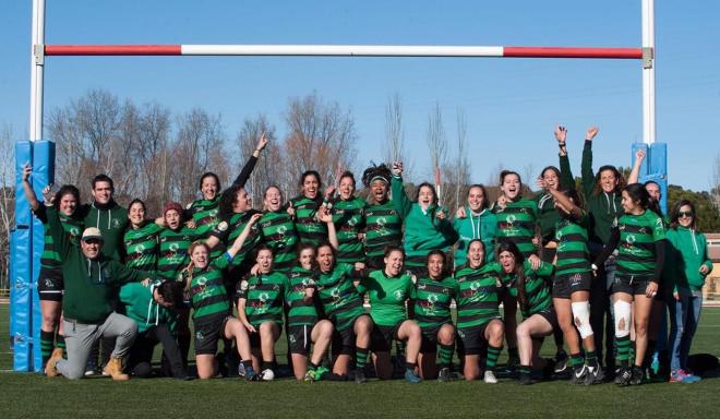 Las 'Cocos', campeonas de la División de Honor femenina de rugby 2019-20.