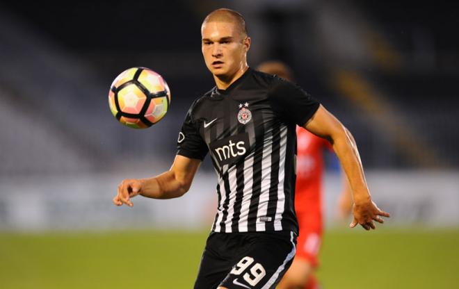 Jovanovic, en un partido con el Cartagena.