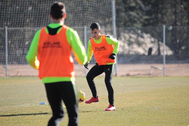Primer entrenamiento de Juanpi con el Huesca.
