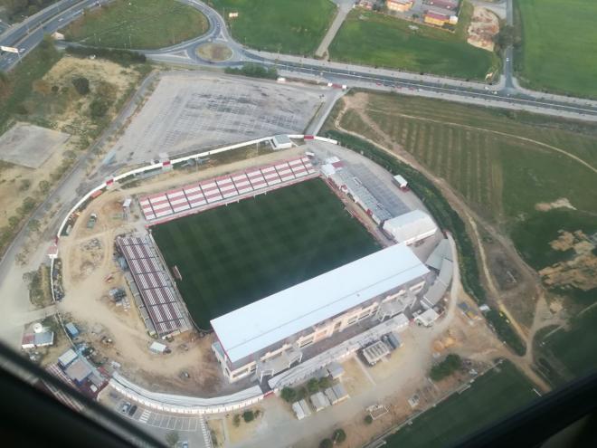Vista aérea del estadio Jesús Navas (Foto: SFC).