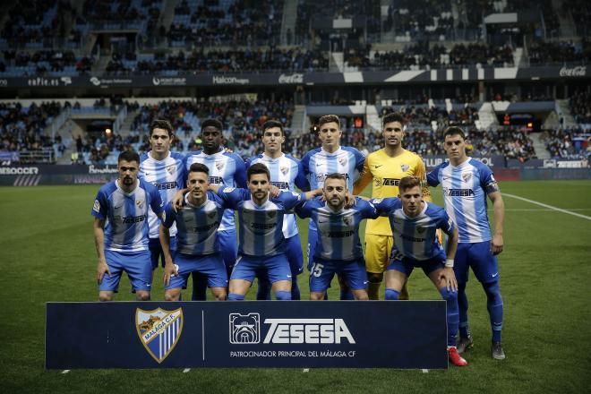 El once del Málaga ante Las Palmas.