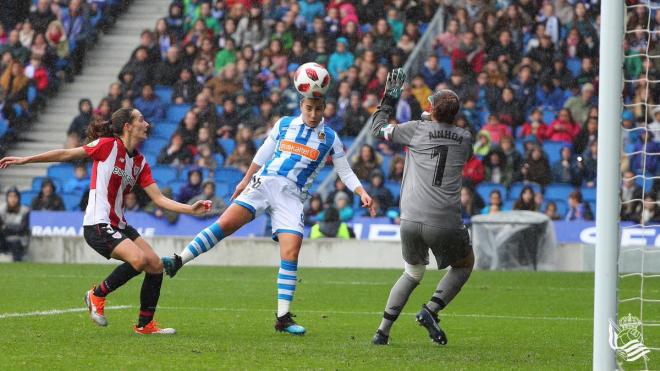 Marta Cardona logró el empate para la Real (Foto: Real Sociedad)
