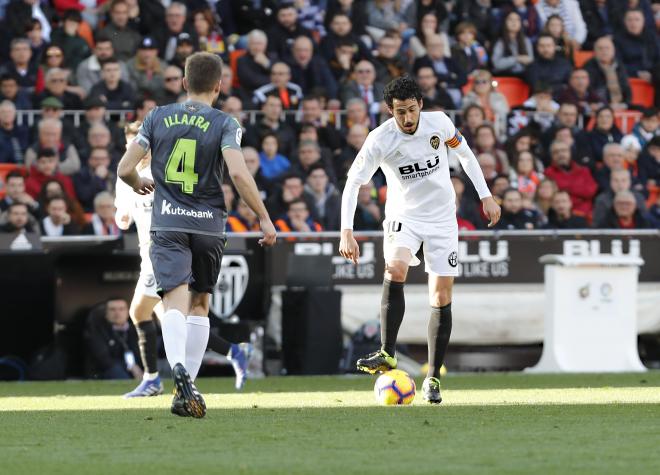 Parejo en el Valencia-Real Sociedad. (Foto: David González)