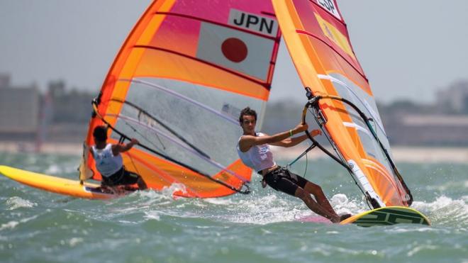 Aurelio Terry, durante una regata.