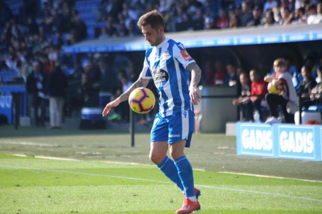 Cartabia, durante el Dépor-Nàstic (Foto:Iris Miquel).