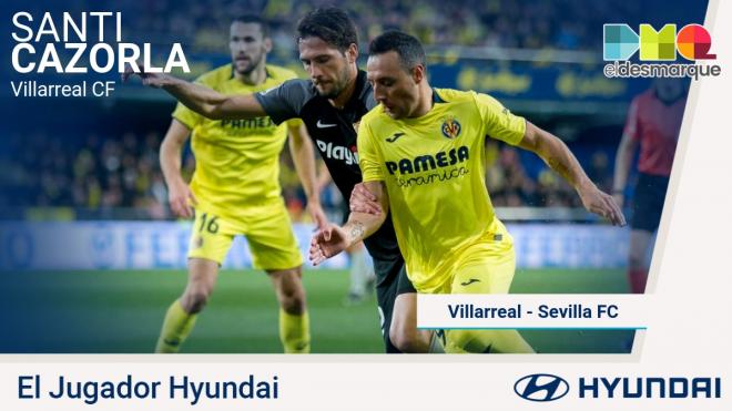 Santi Cazorla, Jugador Hyundai del Villarreal-Sevilla.
