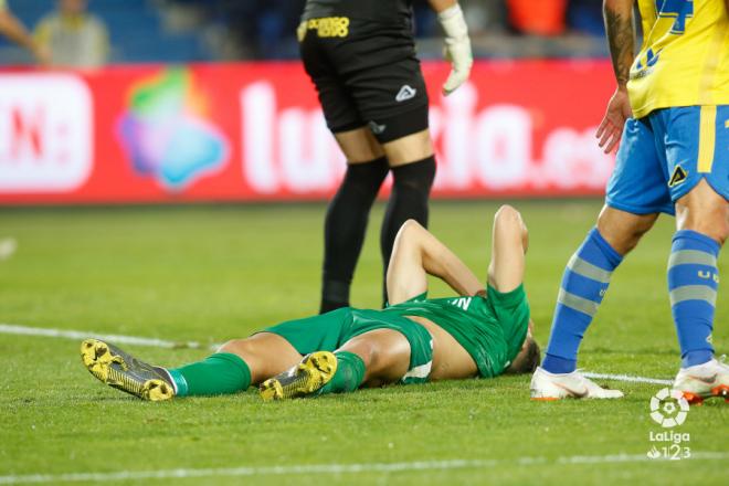 Álex Alegría se lamenta tras fallar un gol claro ante Las Palmas (Foto: LaLiga).