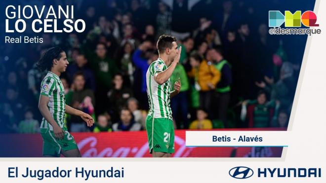 Lo Celso, jugador Hyundai del Betis-Alavés.