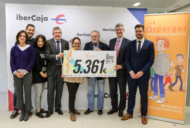 El 10K Valencia Ibercaja 2019 recauda 5.361€ para Asperger Valencia