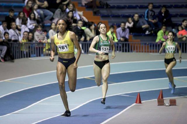 Salma Paralluelo, durante el campeonato de España de atletismo.