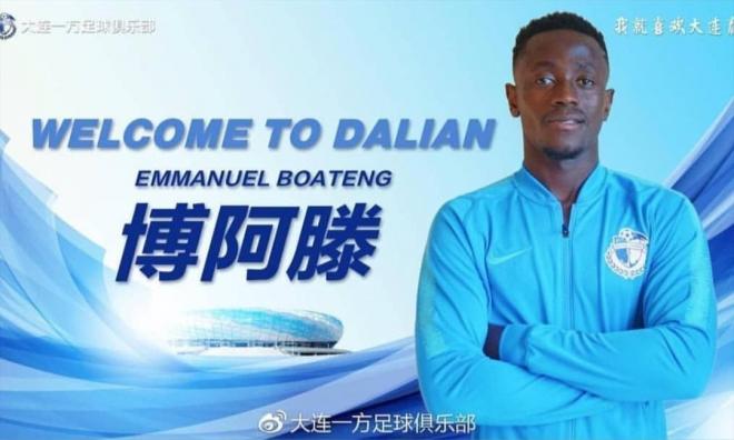 Boateng llega al Dalian Yifang.
