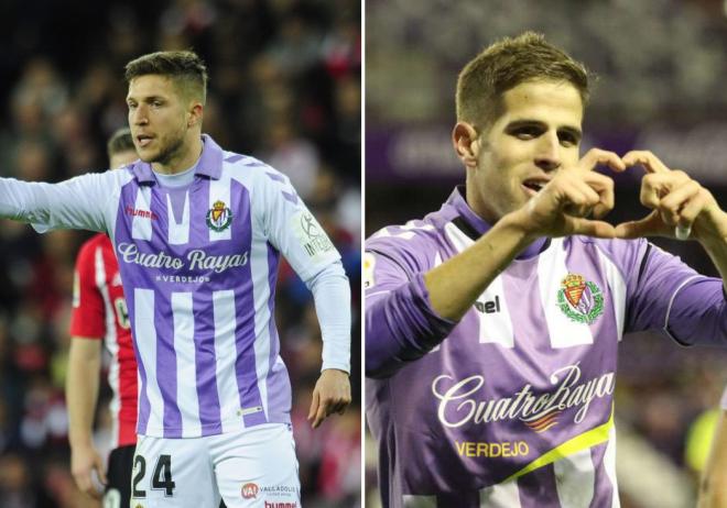 Keko Gontán y Pablo Hervías, en diferentes partidos de blanquivioleta (Fotos: Real Valladolid.es)