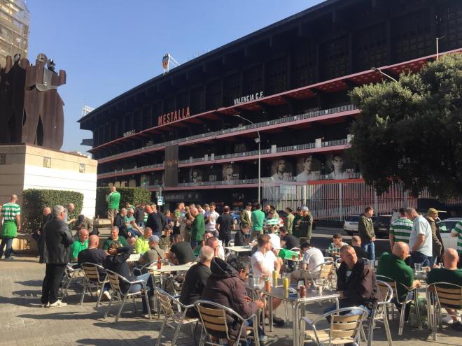 Aficionados del Celtic en Valencia