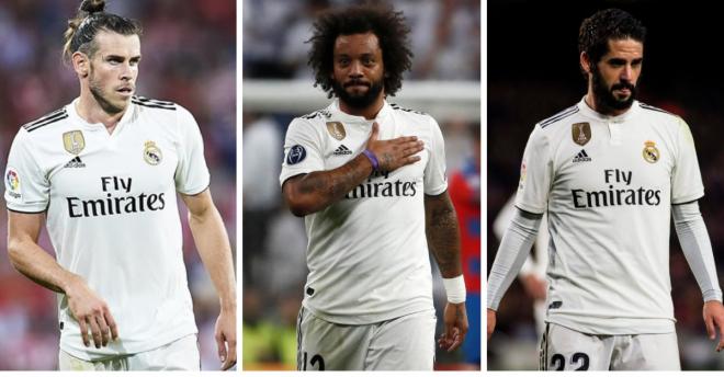 Gareth Bale, Marcelo e Isco, tres jugadores que suenan para abandonar el Real Madrid.