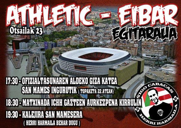 La ICHH ha preparado varios actos para animar la previa del derbi Athletic-Eibar (Foto: ICHH).