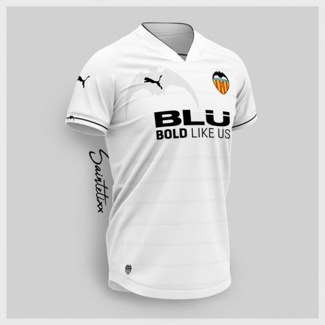 Propuesta de la camiseta del Valencia CF 2019-2020 de Saintetixx.