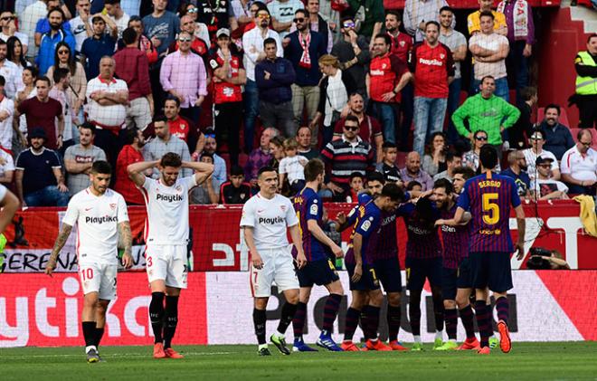 Derrota del Sevilla ante el Barcelona (Foto: Kiko Hurtado).