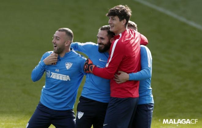 Keidi, Cifu, Werner y Ontiveros (Foto: Málaga CF).