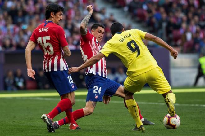 Giménez, en el duelo ante el Villarreal (Foto: EFE).
