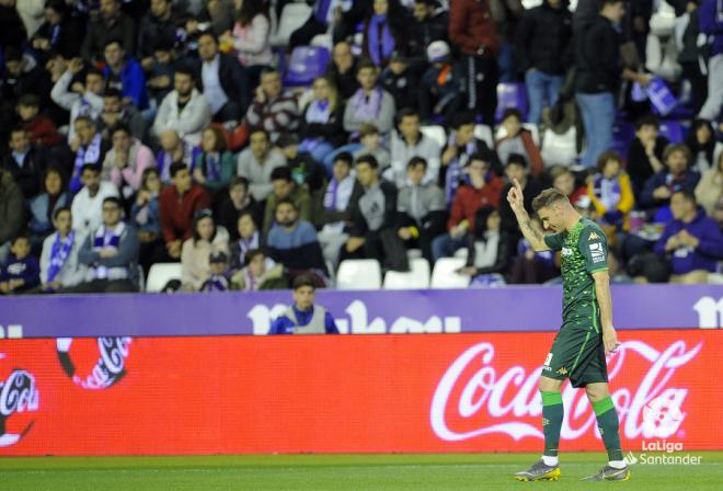 Joaquín celebra el gol ante el Valladolid (Foto: LaLiga).