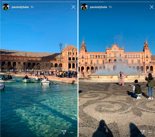 Publicaciones de Dybala en la Plaza de España.