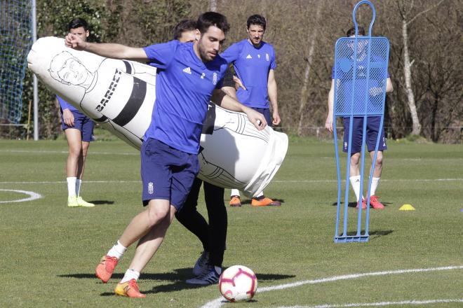 Diegui Johannesson en un entrenamiento esta temporada (Foto: Luis Manso).