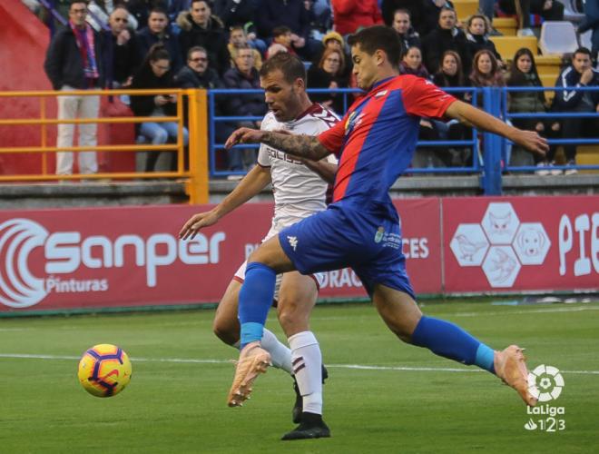 Ortuño, jugando en el Albacete (Foto: LaLiga).