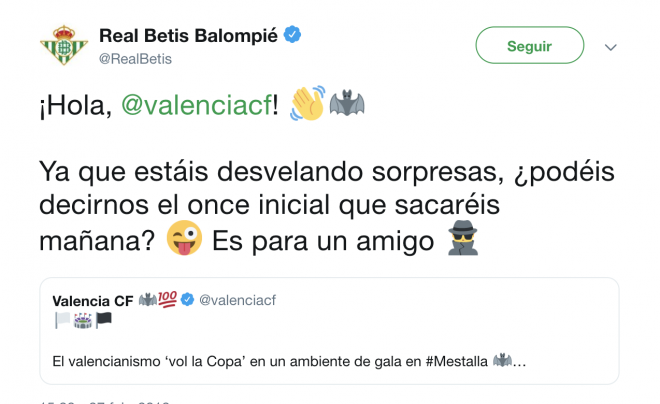 El Valencia-Betis en las redes