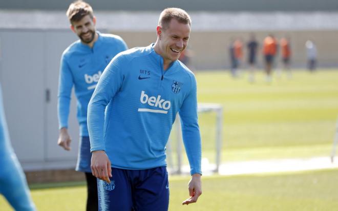 Ter Stegen, durante un entrenamiento.