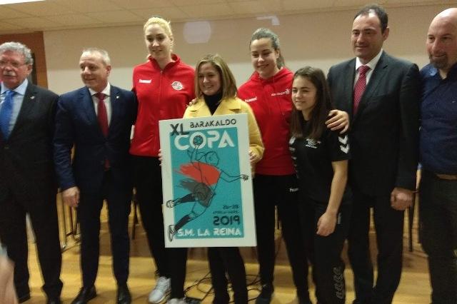 La XL Copa de la Reina de balonmano se ha presentado en Lasesarre (Foto: EDB).