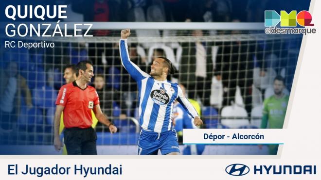 Quique González, jugador Hyundai del Dépor-Alcorcón.