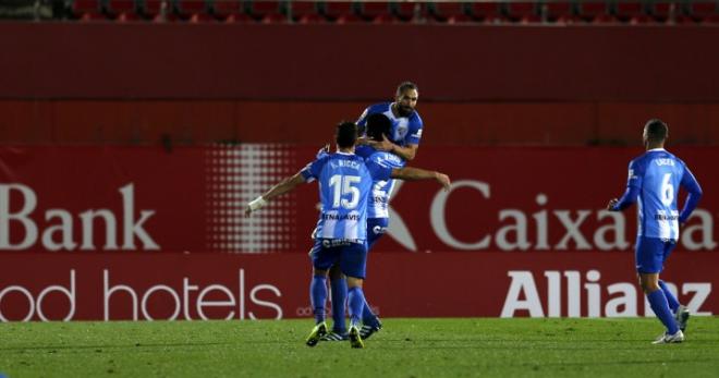 Cifu celebra su gol que dio la victoria en Mallorca (Foto: LaLiga).