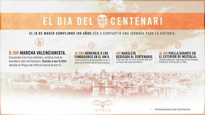 Actos del día del Centenario (Foto: Valencia CF)
