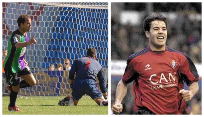 Iván Rosado, con el Málaga y el Osasuna.