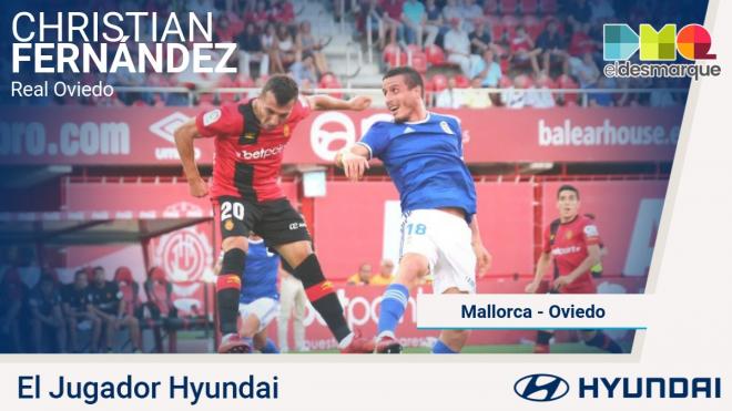 Christian Fernández, Jugador Hyundai del Mallorca-Real Oviedo.