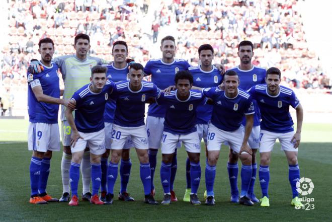 Once inicial del Real Oviedo ante el Mallorca en Son Moix (Foto: LaLiga).