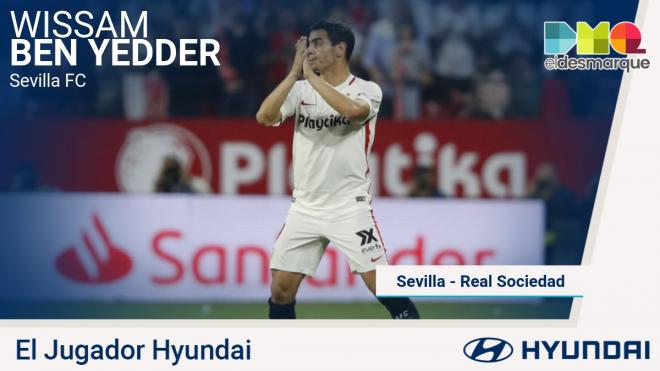 Ben Yedder, jugador Hyundai de la jornada.